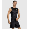 Pánský rashguard - funkční triko Venum G-Fit Air - bez rukávů - Deep Black/Desert Sand (Velikost XXS)