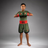 DĚTSKÉ boxerské šortky Venum Classic - Army Green/Orange (Velikost 8 let)