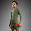 DĚTSKÝ rashguard Venum Contender Kids - dlouhé rukávy - Army Green/Orange (Velikost 8 let)