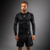Rashguard Venum Nexus - dlouhé rukávy - Black/Silver (Velikost S)