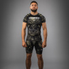 Pánský rashguard Venum Invader - krátké rukávy - Black/Sand (Velikost S)