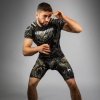 Pánský rashguard Venum Invader - krátké rukávy - Black/Sand (Velikost S)