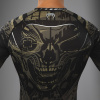 Pánský rashguard Venum Invader - dlouhé rukávy - Black/Sand (Velikost S)