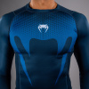 Pánské funkční tričko - rashguard Venum No Gi - dlouhé rukávy - Indigo modrý (Velikost S)