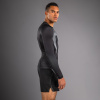 Pánské funkční tričko - rashguard Venum No Gi - dlouhé rukávy - Black/ Silver Grey (Velikost S)
