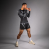 Pánské funkční tričko - rashguard Venum No Gi - dlouhé rukávy - Black/ Silver Grey (Velikost S)