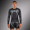 Pánské funkční tričko - rashguard Venum No Gi - dlouhé rukávy - Black/ Silver Grey (Velikost S)