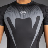 Funkční triko - rashguard Venum No Gi - krátké rukávy - Black/ Silver Grey (Velikost S)