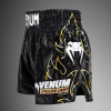 Muay thai šortky Venum VTC Flames - Black/Gold (Velikost S)