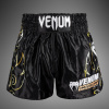Muay thai šortky Venum VTC Flames - Black/Gold (Velikost S)