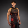 Rashguard - funkční triko/tílko Venum Quetzal Fury - bez rukávů - Black/Fury Red/ Tangerine (Velikost S)