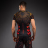 Rashguard - funkční triko Venum Quetzal Fury - krátké rukávy - Black/Fury Red/ Tangerine (Velikost S)