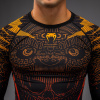 Rashguard - funkční triko Venum Quetzal Fury - dlouhé rukávy - Black/Fury Red/ Tangerine (Velikost S)