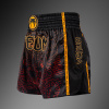Muay Thai šortky Venum Quetzal Fury - Black/Fury Red/ Tangerine (Velikost S)
