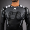 Pánský rashguard Venum Adrenaline - dlouhé rukávy - Black/Silver Grey (Velikost S)