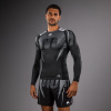 Pánský rashguard Venum Adrenaline - dlouhé rukávy - Black/Silver Grey (Velikost S)
