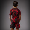 DĚTSKÝ rashguard - sportovní tričko Venum Wolf Atak - krátké  rukávy - Black/Red (Velikost 8 let)