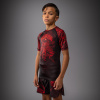 DĚTSKÝ rashguard - sportovní tričko Venum Wolf Atak - krátké  rukávy - Black/Red (Velikost 8 let)