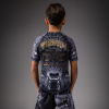 DĚTSKÝ rashguard - sportovní tričko Venum Wolf Atak - krátké  rukávy - Black/Grey (Velikost 8 let)