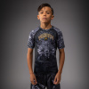 DĚTSKÝ rashguard - sportovní tričko Venum Wolf Atak - krátké  rukávy - Black/Grey (Velikost 8 let)