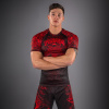 Rashguard - sportovní kompresní triko Venum Wolf Atak - krátké rukávy - Black/Red (Velikost S)