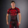 Rashguard - sportovní kompresní triko Venum Wolf Atak - krátké rukávy - Black/Red (Velikost S)