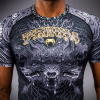 Rashguard - sportovní kompresní triko Venum Wolf Atak - krátké rukávy - Black/Grey (Velikost S)