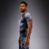 Rashguard - sportovní kompresní triko Venum Wolf Atak - krátké rukávy - Black/Grey (Velikost S)