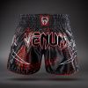 Muay Thai šortky Venum Matupa - Black/Red/Silver (Velikost S)