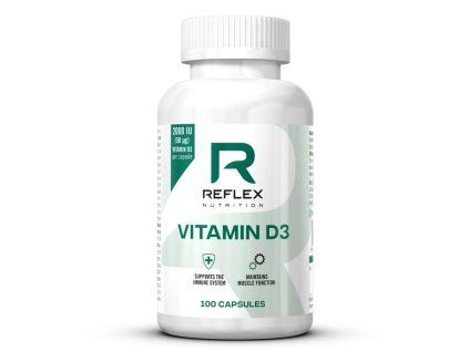 Reflex Nutrition Vitamin D3 100 kapsúl, exp.10/2026
