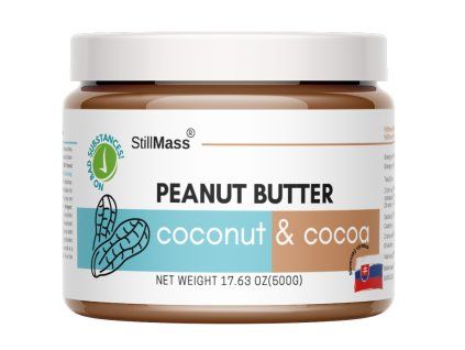 Peanut Butter cocoa coconut 500g Mockup dose