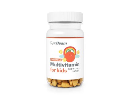 GymBeam Multivitamín, tablety na cmúľanie pre deti 120 tabs