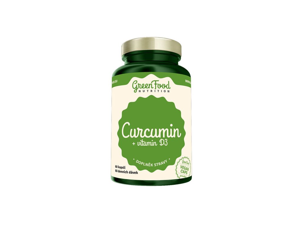 GreenFood Curcumin + vitamín D3