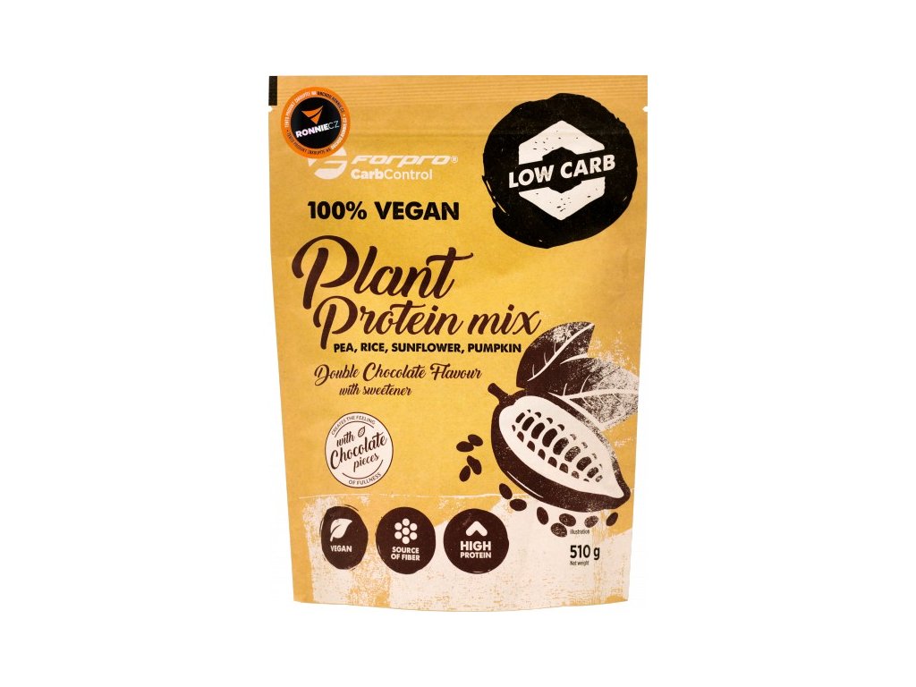 ForPro Veganský protein ® 510 g dvojitá čokoláda