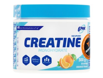 6Pak Nutrition Creatine Monohydrate + taurin 300 g pomeranč