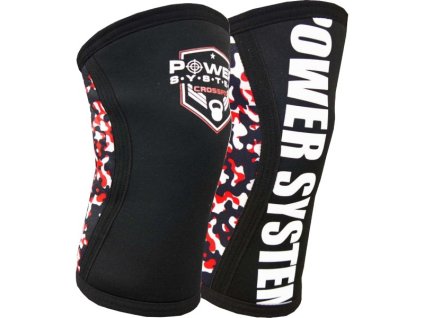 Power System Bandáže na koleno CrossFit Knee Sleeves 1 pár černo-červená - S/M