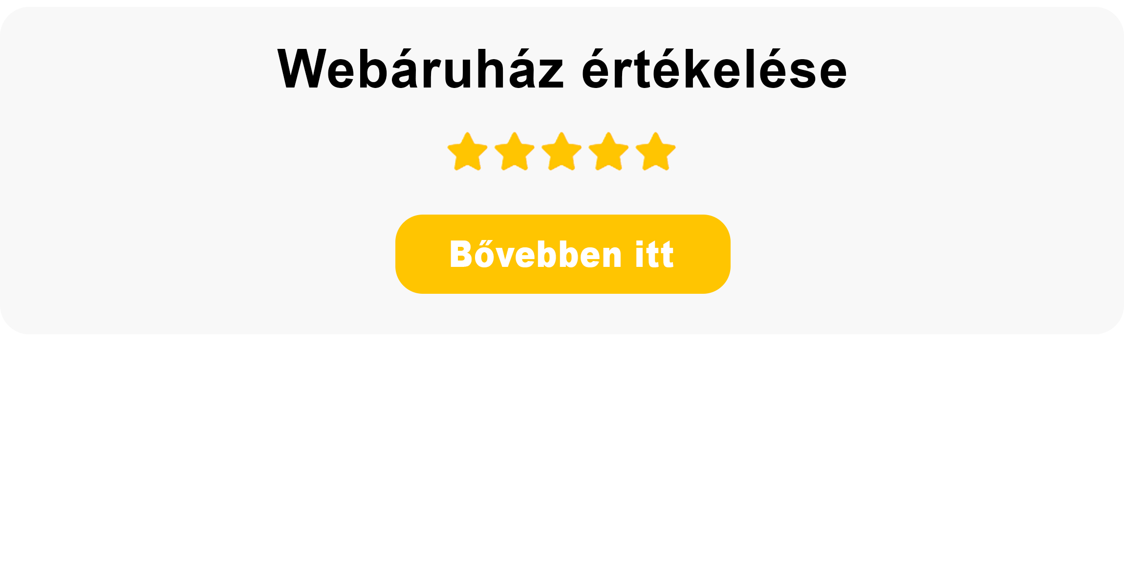 Webáruház értékelése