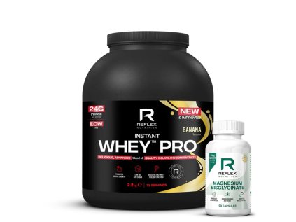 Instant Whey PRO 2,2kg + Magnesium 90 kapslí ZDARMA (Varianta Instant Whey PRO 2,2kg banán + Magnesium 90 kapslí ZDARMA)