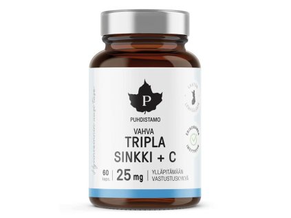 Triple Zinc 25mg + Vitamin C 60 kapslí (Zinek s vitamínem C) (Varianta Triple Zinc 25mg + Vitamin C 60 kapslí (Zinek s vitamínem C))