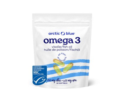 Omega 3 60 kapslí (250mg DHA & 400mg EPA) původ Aljaška (Varianta Omega 3 60 kapslí (250mg DHA and 400mg EPA) původ Aljaška)