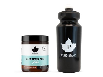 Electrolyte Powder 120g + láhev 500ml ZDARMA (Varianta Electrolyte Powder 120g lemon cola (Sitruuna cola) + láhev 500ml ZDARMA SK)