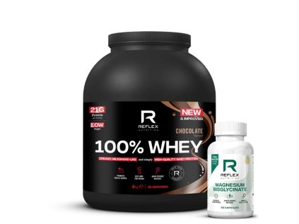 100% Whey Protein 2kg + Magnesium 90 kapslí ZDARMA (Varianta 100% Whey Protein 2kg čokoláda + Magnesium 90 kapslí ZDARMA)