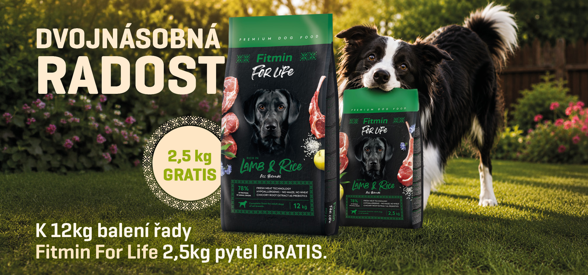 Granule krmivo pro psy 12 kg + 2,5 kg zdarma jako dárek