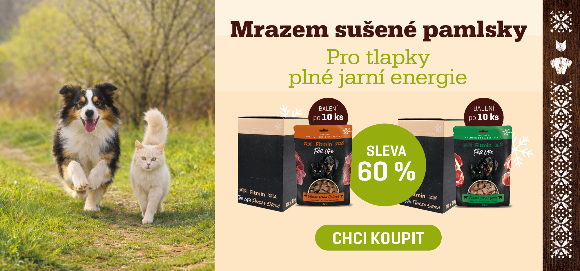 FFL Mrazem sušené pamlsky - lamb + ostrich - 60 % sleva