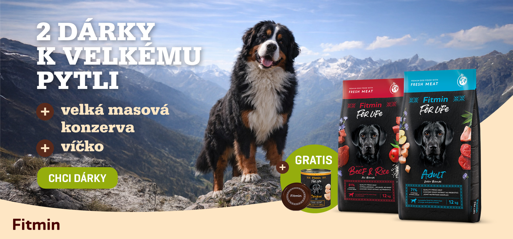 12 kg FFLD krmivo granule pro psy +800 g kuřecí konzerva +víčko