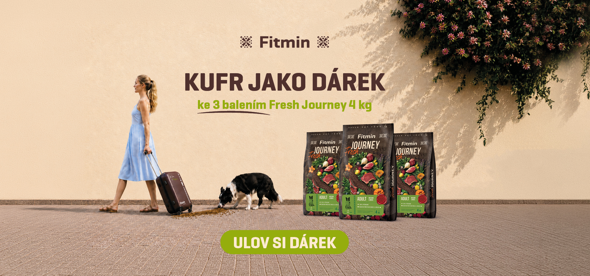 3x Granule krmivo Fresh Journey 4 kg + kufr navíc dárek zdarma
