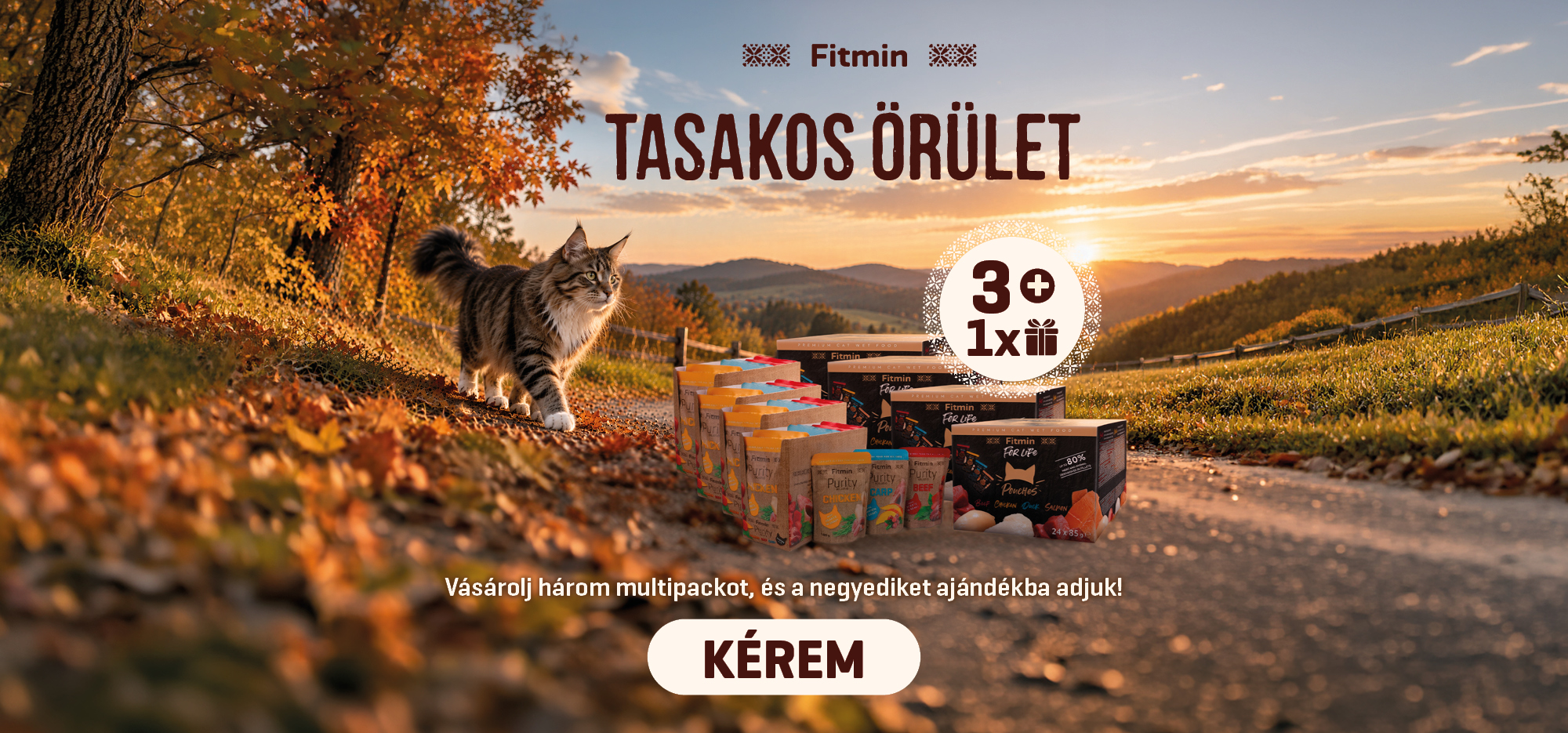Fitmin nedves macskaeledel – 3+1 multipack ajándék akció
