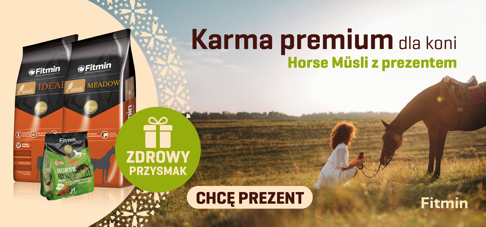 Fitmin premium pasza dla koni w promocji z gratisem Horse Müsli.