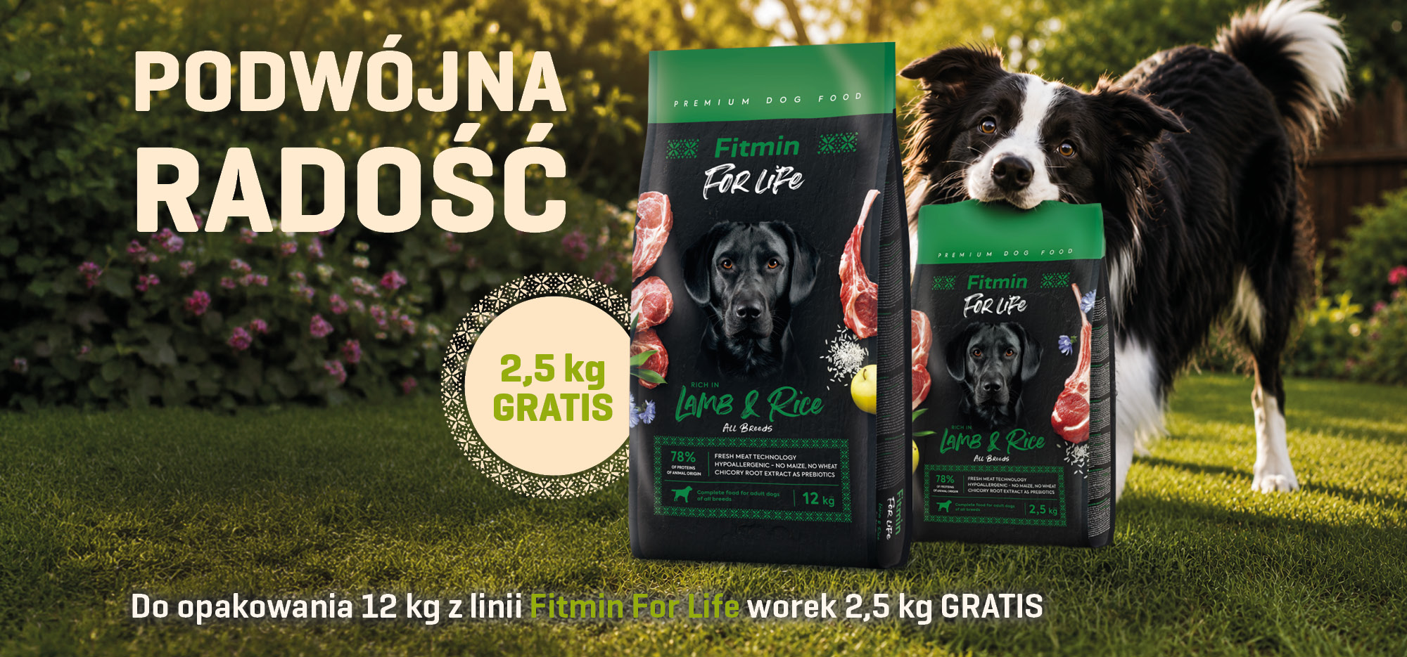 Kup 8 kg karmy Fitmin For Life i odbierz dodatkowe 2,5 kg gratis!