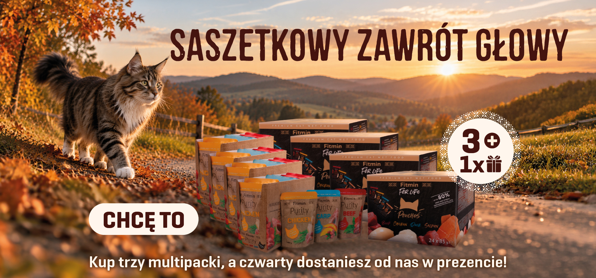 Mokra karma Fitmin dla kotów – promocja 3+1 multipak gratis